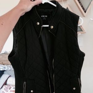 Black and Gold Fall Vest